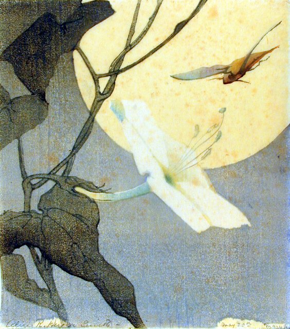 Alice Ravenel Huger Smith Moon, Flower and Hawk Moth