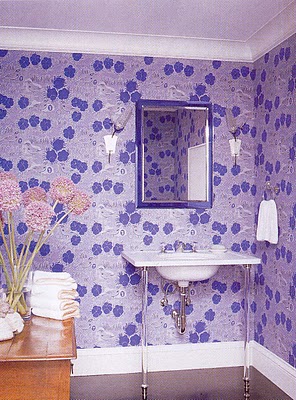 Katie Ridder purple wallpaper via Chinoiserie Chic