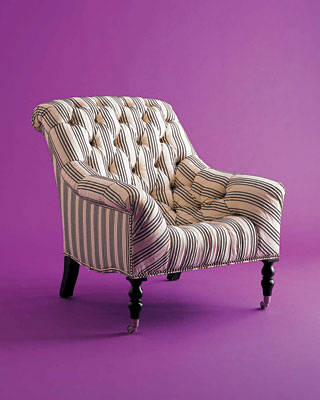 Ralph Lauren Mayfair tufted ticking chair ED0308 pc Kang Kim