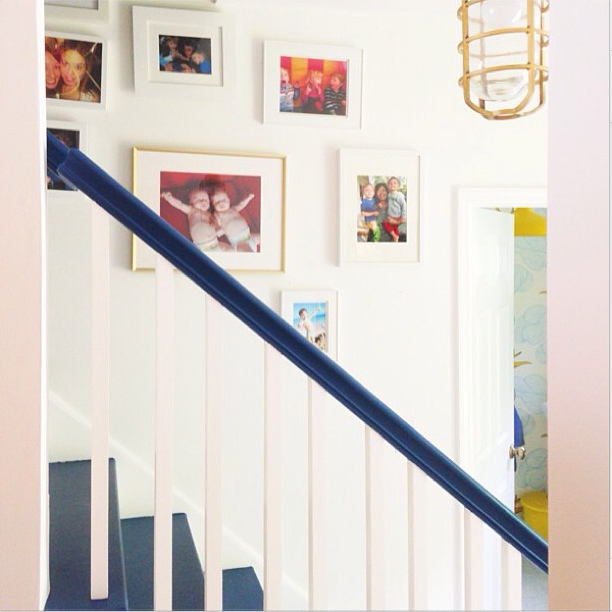 Emily Henderson blue stairs instagram