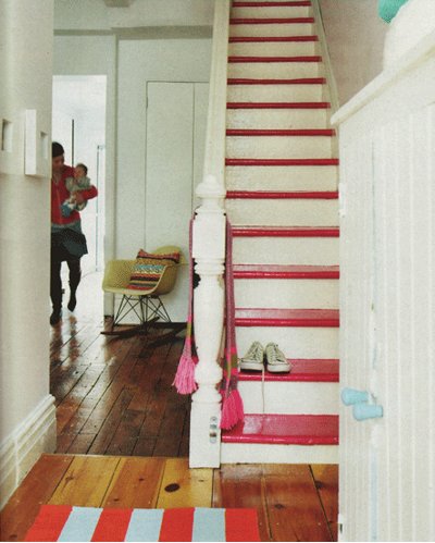 Pink Painted Stairs